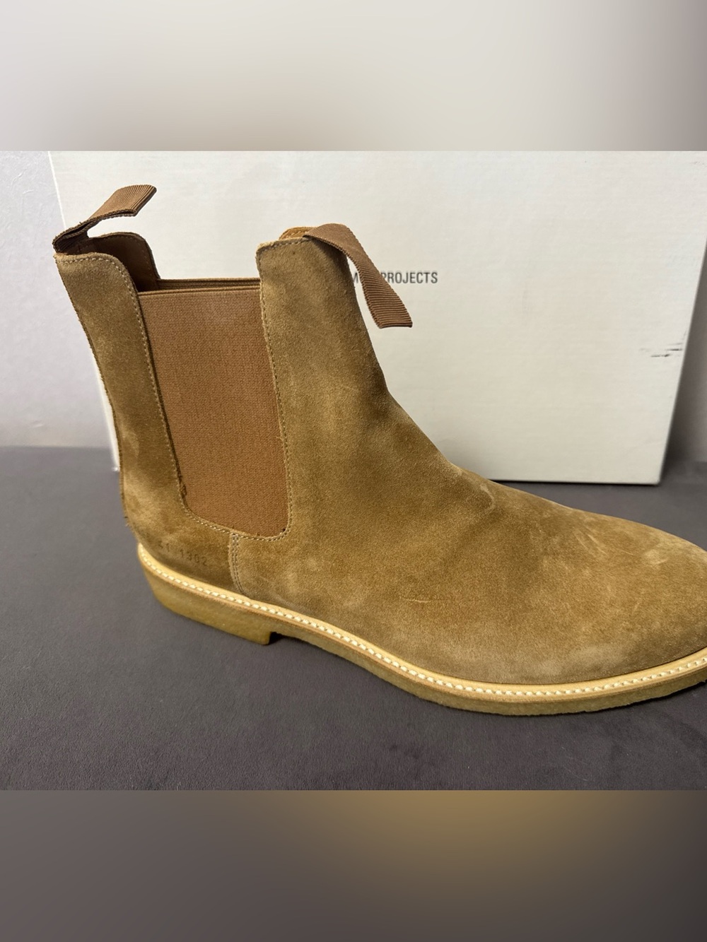 Common Projects Tan Suede Chelsea Boot. Sz 41 $840